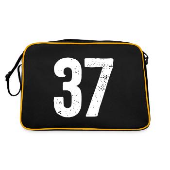 37 Numéros Blanc - Sac Retro - noir/or - Dos