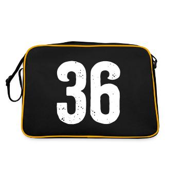 36 numéros blancs - Sac Retro - noir/or - Dos