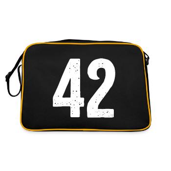 42 Numéros Blanc - Sac Retro - noir/or - Dos