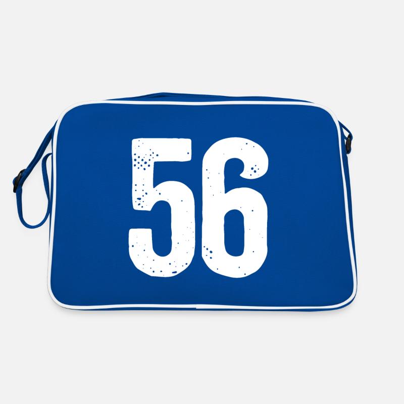56 Numbers White Retro Bag