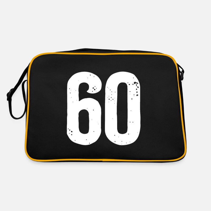 60 Numbers White Retro Bag