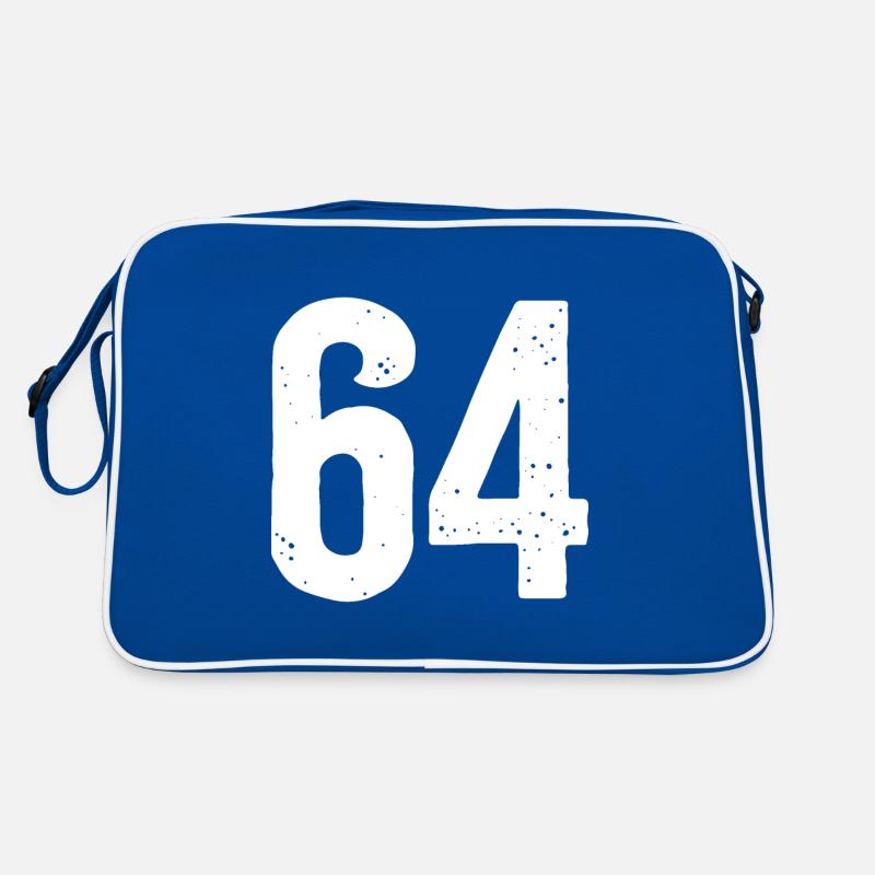 64 Numéros Blanc Sac Retro