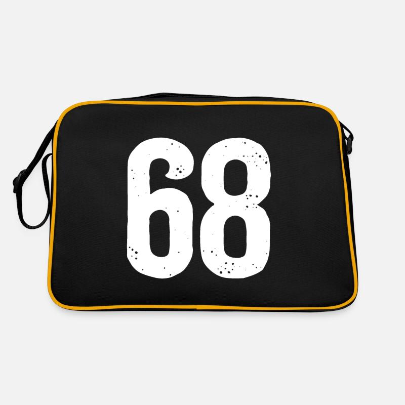 68 Numbers White Retro Bag