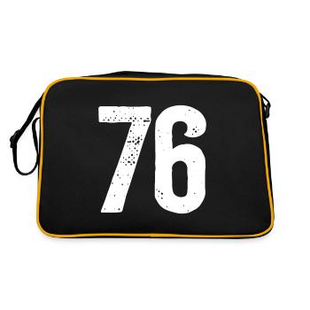76 Numéros Blanc - Sac Retro - noir/or - Dos