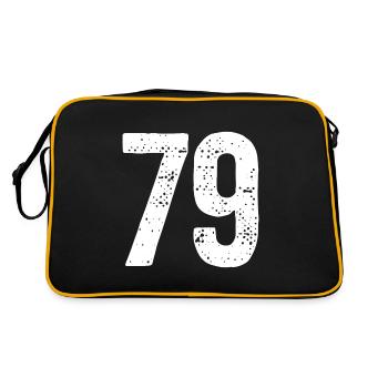 79 Numéros Blanc - Sac Retro - noir/or - Dos