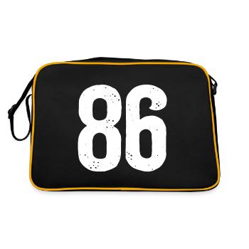 86 Numbers White - Retro Bag - black/gold - Back