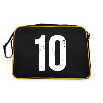 10 Numéros Blanc - Sac Retro - noir/or - Dos