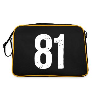 81 Numéros Blanc - Sac Retro - noir/or - Dos