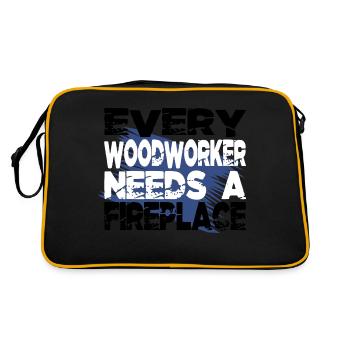 couper du bois amusant meilleure blague cadeau apprenti - Sac Retro - noir/or - Dos