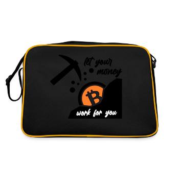 BTC Mining - Retro Tasche - Schwarz/Gold - Hinten