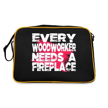 hobbyists construction carpenter - Retro Bag - black/gold - Back