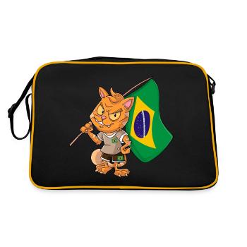 Brazil Fan Cat - Retro Bag - black/gold - Back