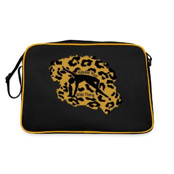 Release your Wild Thing - Retro Tasche - Schwarz/Gold - Hinten