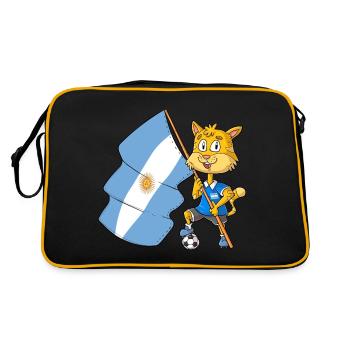 Chat Fan Argentin - Sac Retro - noir/or - Dos