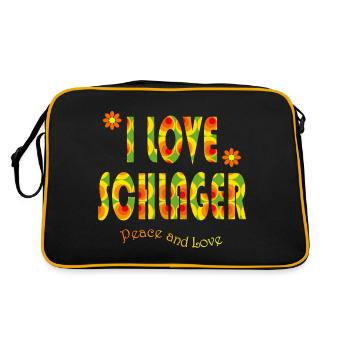 I LOVE SCHLAGER - Retro Tasche - Schwarz/Gold - Hinten