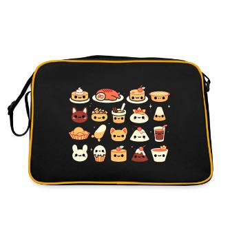 Kawaii Food Friends Fete - Retro Bag - black/gold - Back