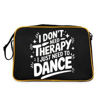 Tanzen Tänzer Tanzen - Retro Tasche - Schwarz/Gold - Hinten