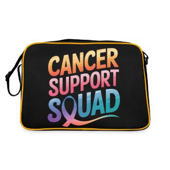 Sensibilisation au cancer Cancer Cancer du sein - Sac Retro - noir/or - Dos