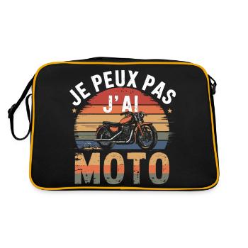 I can't I have Motorcycle - Retro Bag - black/gold - Back