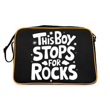 Experte für Geologie Gestein Geologe - Retro Tasche - Schwarz/Gold - Hinten