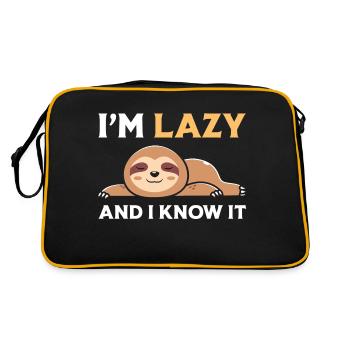I'm Lazy and I know it - Retro Bag - black/gold - Back