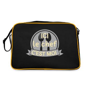 Ici le chef c'est moi - Sac Retro - noir/or - Dos