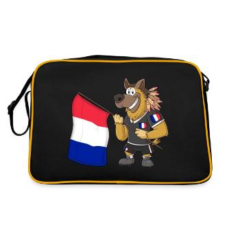 France Rasta Dog - Retro Bag - black/gold - Back