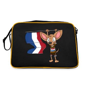 Chihuahua hollandais - Sac Retro - noir/or - Dos
