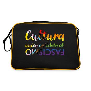 La culture comme antidote au fascisme - Sac Retro - noir/or - Dos