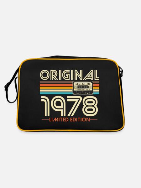 Original 1978 Jahrgang Vintage Geburtstag Retro - Retro Tasche - Schwarz/Gold