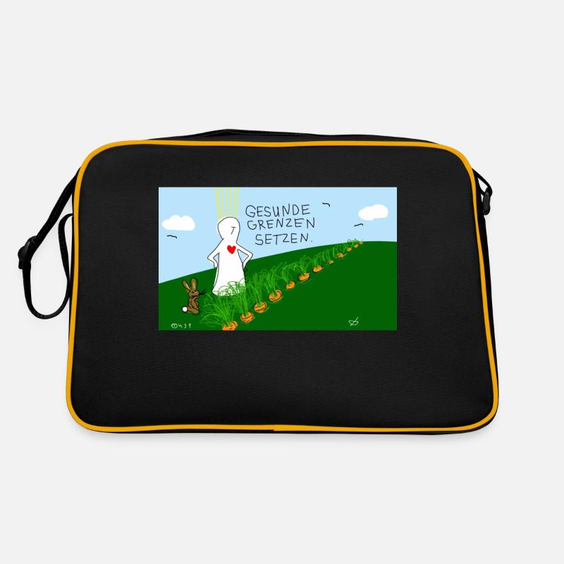 Gesunde Grenzen setzen. Retro Tasche