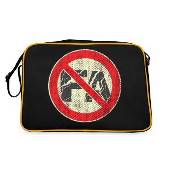 Gegen Faschismus FA - Retro Tasche - Schwarz/Gold - Hinten