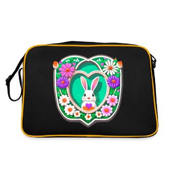 Lapin de Pâques Fleurs de lapin de Pâques - Sac Retro - noir/or - Dos