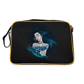 Femme sirène sirène usagée endormie - Sac Retro - noir/or - Dos