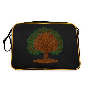 Arbre de vie Yggdrasil - Sac Retro - noir/or - Dos