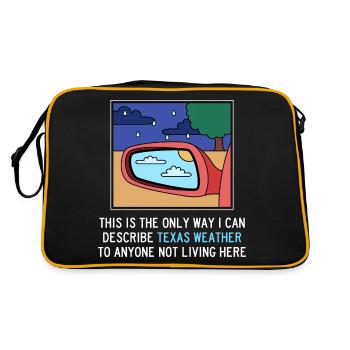 Das texanische Wetter ändert das Design für stolze - Retro Tasche - Schwarz/Gold - Hinten