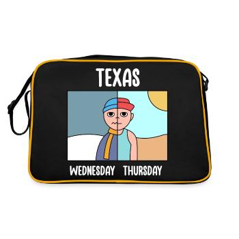 Das texanische Wetter Ändert das Design für stolze - Retro Tasche - Schwarz/Gold - Hinten