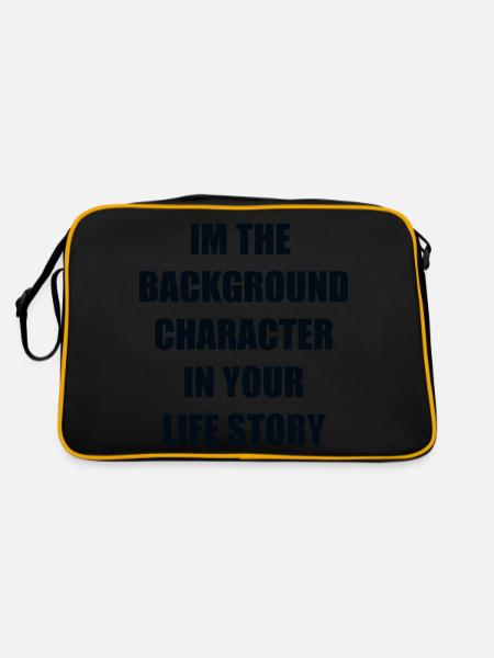 Witzige Sprüche Lustig Geschenkidee - Retro Tasche - Schwarz/Gold