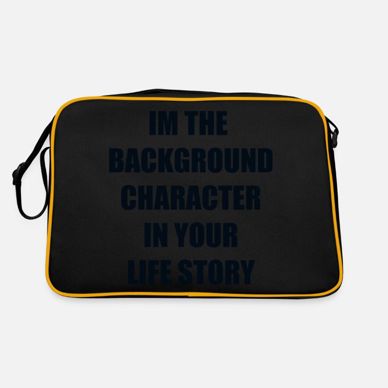 Witzige Sprüche Lustig Geschenkidee - Retro Tasche - Schwarz/Gold