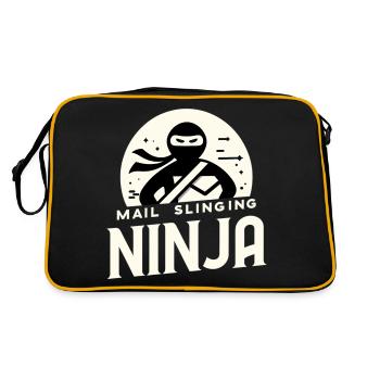 Postwurfsendung Ninja - Retro Tasche - Schwarz/Gold - Hinten