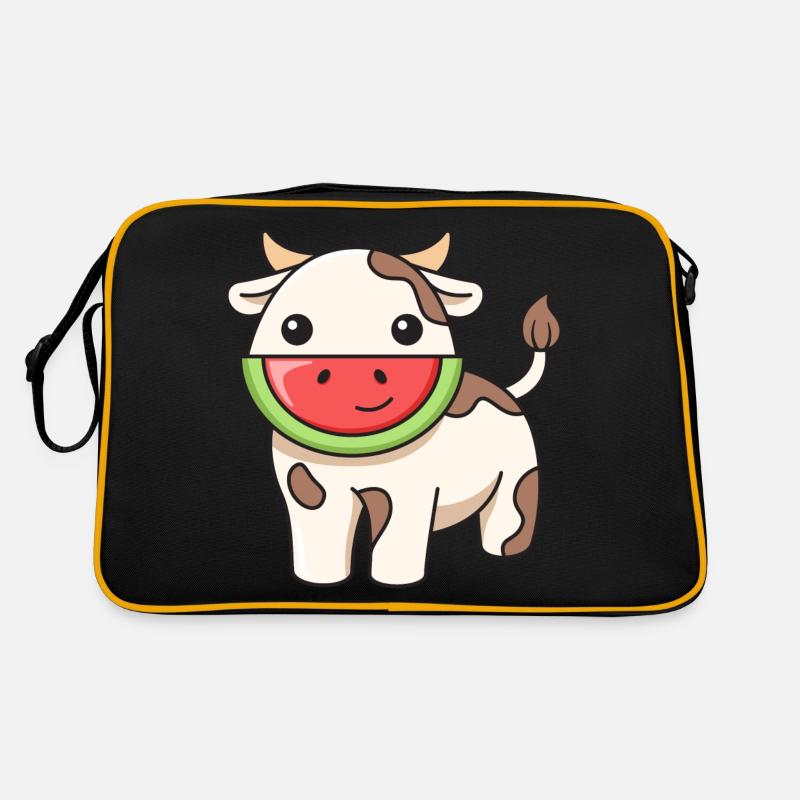 Conception de pastèque de vache pour les amoureux des vaches Sac Retro