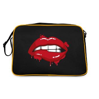 Lèvres - Sac Retro - noir/or - Dos