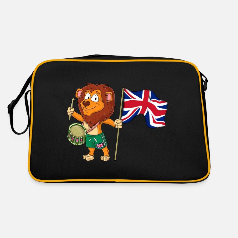 Lion avec le drapeau de l’Angleterre Sac Retro