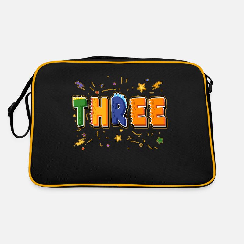 3rd Birthday Boy, third birthday, Three Year old Retro Bag