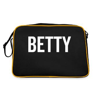 Betty Nom personnalisé Police Texte Anniversaire - Sac Retro - noir/or - Dos