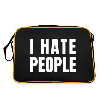 I Hate People - Retro Bag - black/gold - Back