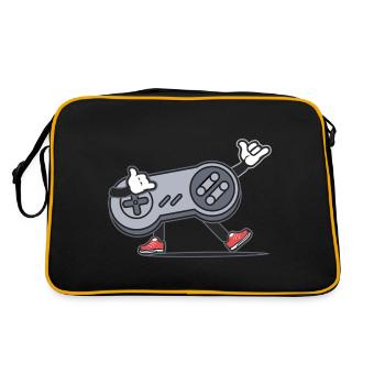 Gamer Retro console jeux video - Sac Retro - noir/or - Dos