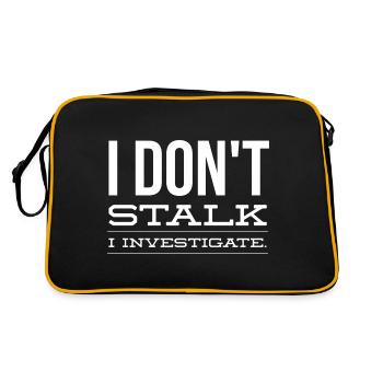 I Don't Stalk I Investigate - Retro Bag - black/gold - Back