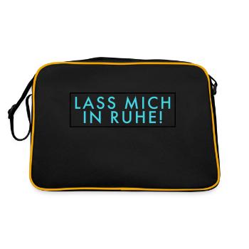 Lass mich in Ruhe - Retro Tasche - Schwarz/Gold - Hinten