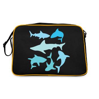 Requins - Sac Retro - noir/or - Dos